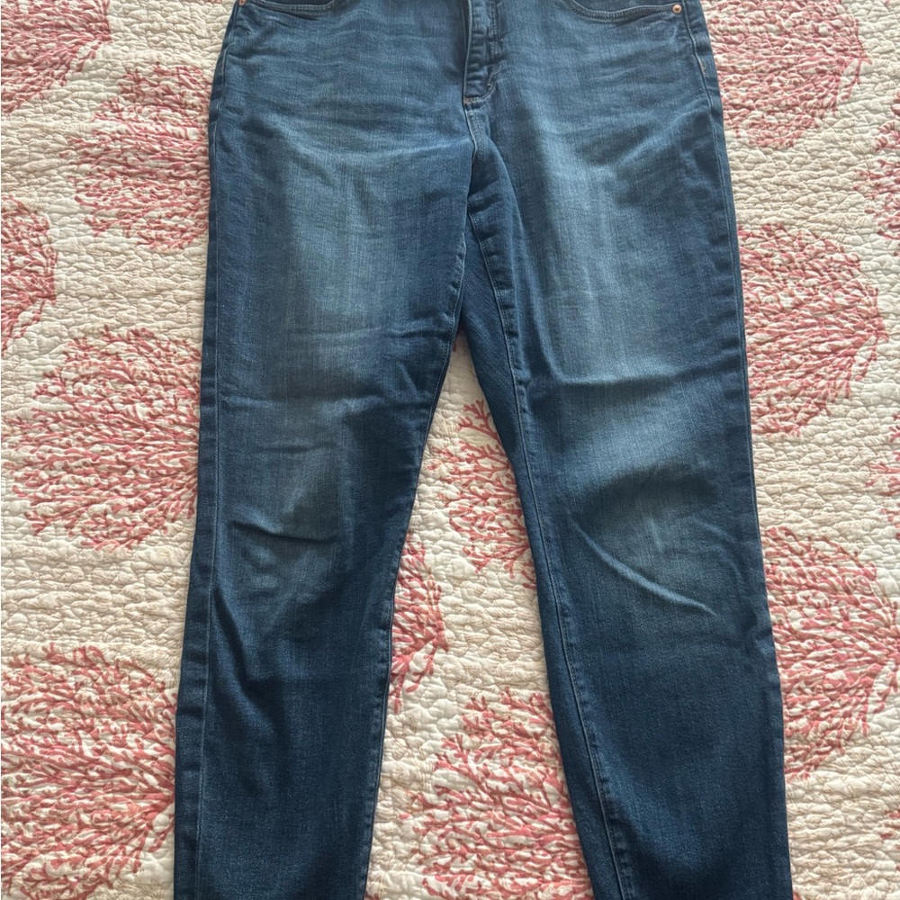 LOFT Blue Skinny Jeans with Classic Indigo Wash
